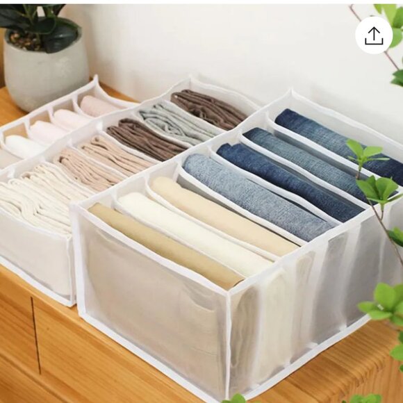 Other - Set of 4 White Large Jeans Organizer EUC